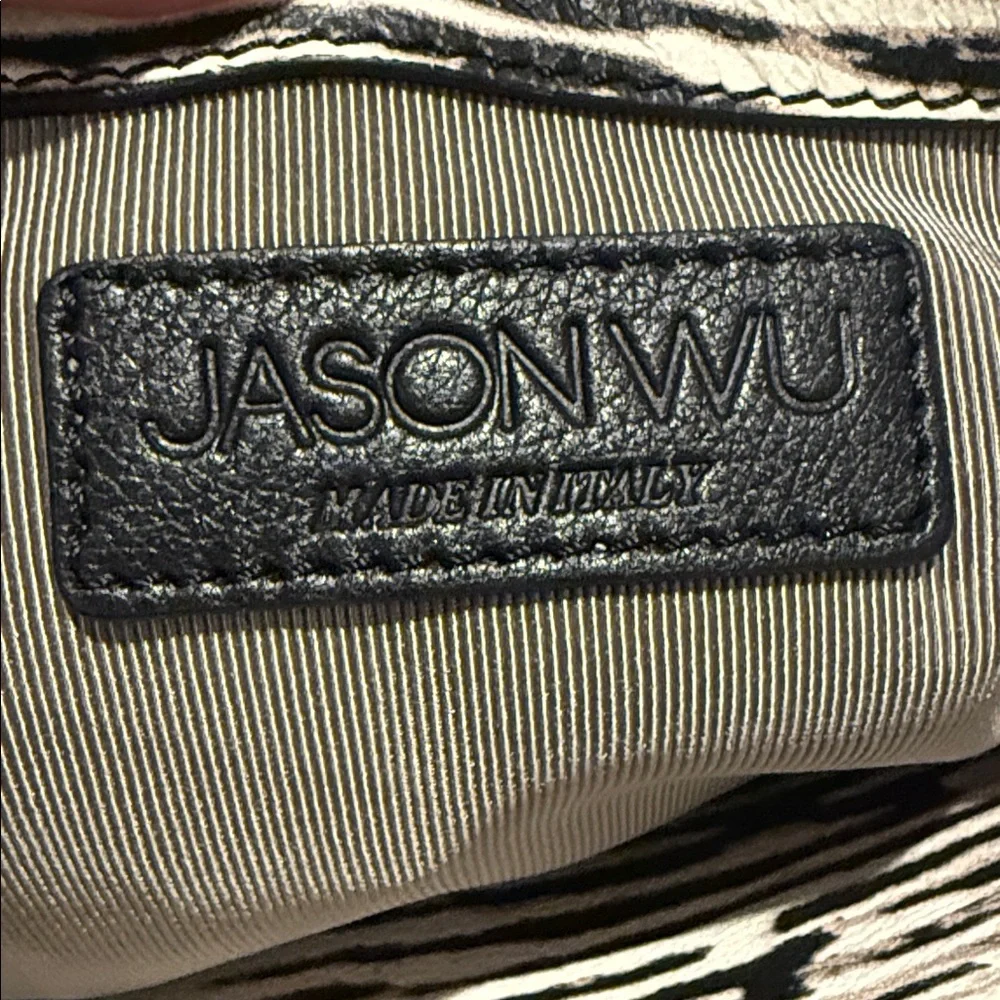 Jason Wu Black and White Patterned Clutch - Picture 10 of 10